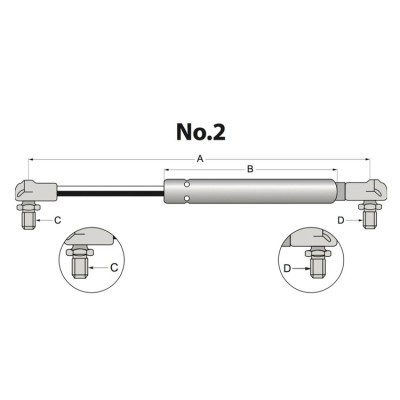 VERIN GAZ DE PORTE ADAPTABLE KUBOTA 3N30052870