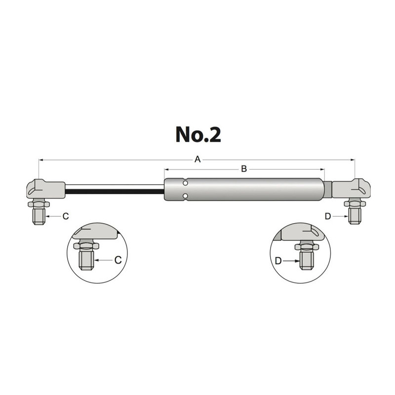 VERIN GAZ DE PORTE ADAPTABLE KUBOTA 3N30052870