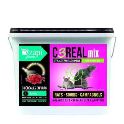 SOURICIDE RATICIDE BRODITEC MELANGE CEREALES VRAC BRODIFACOUM SEAU DE